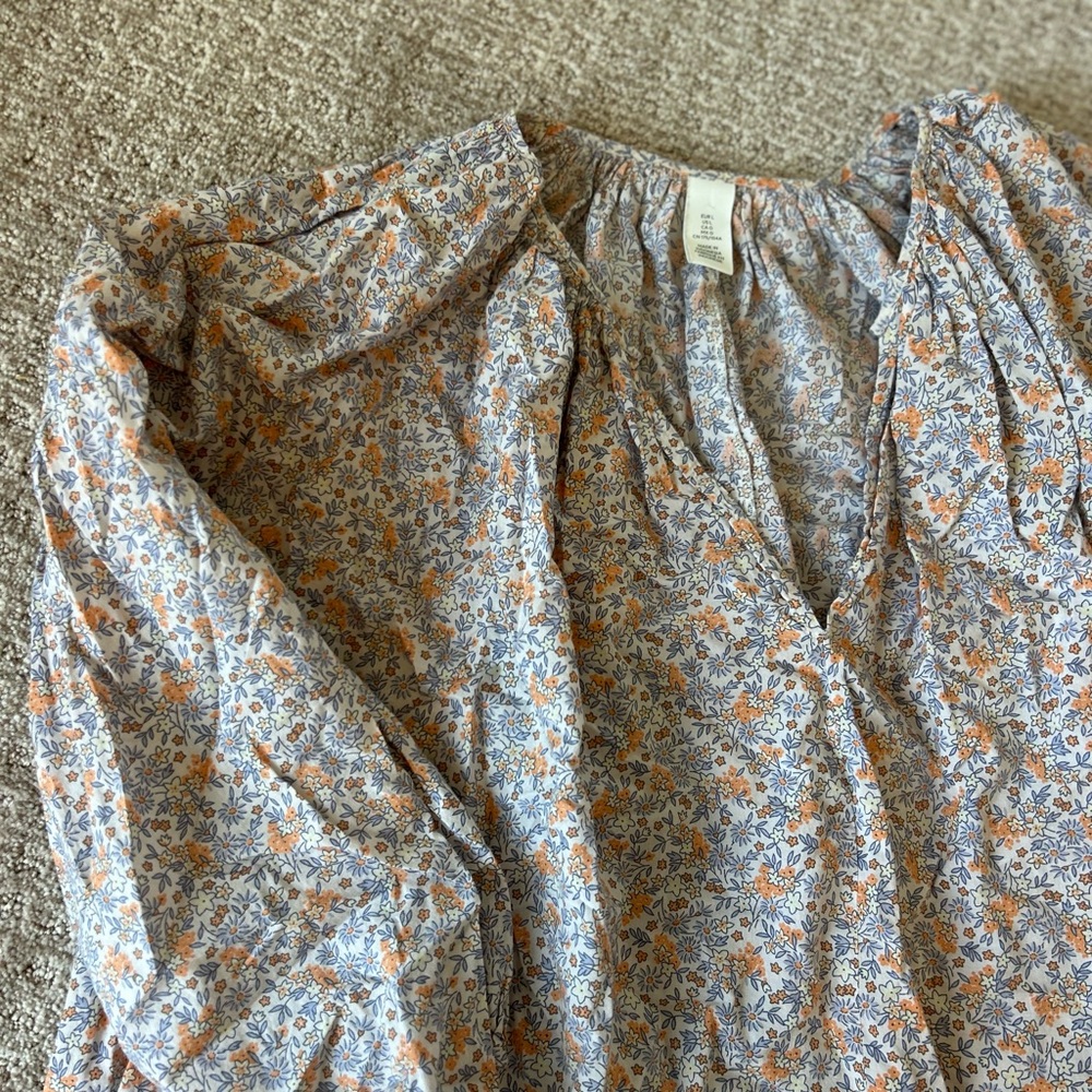 H&M Floral Dress with Orange and Blue Pattern